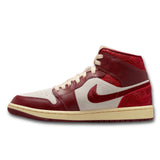 Air Jordan 1 Mid SE Tiki Leaf Team Red (W)