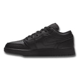 Air Jordan 1 Low Tumbled Leather Black (GS)