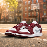 Air Jordan 1 Low White Bordeaux
