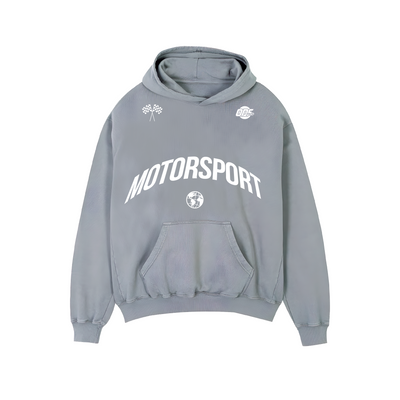 Худі «MOTORSPORT» Light Grey Hoodie
