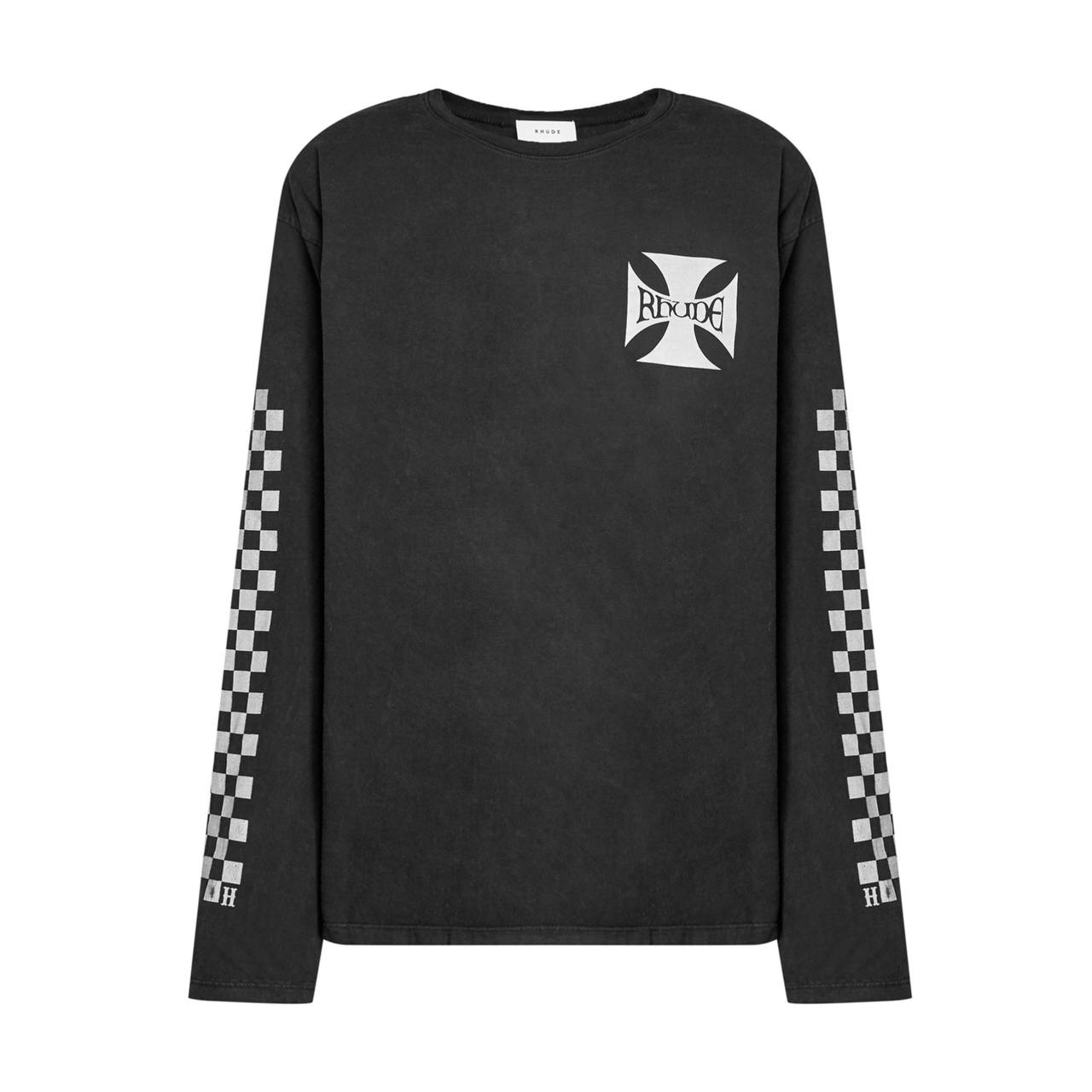 Футболка з довгим рукавом Rhude Vintage Black Longsleeve