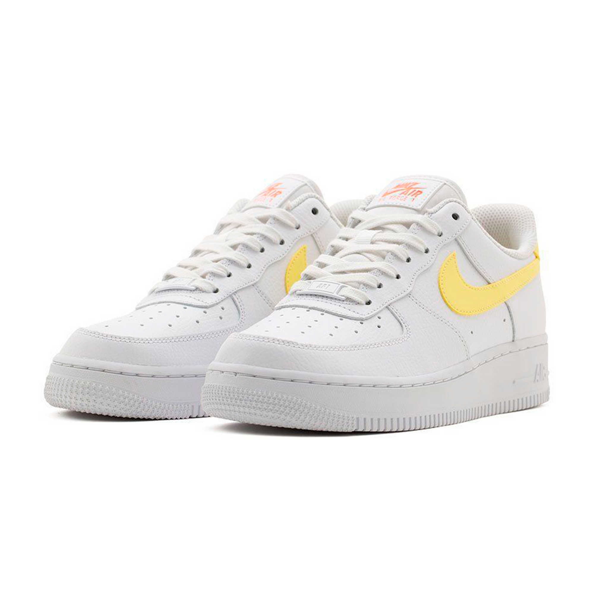 Nike air force 1 womens white and yellow discount